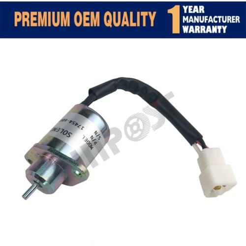 In Stock Stop Solenoid Valve 12V For Kubota 05 series D1005 D1105 SA-4569-T 17454-6001-4 17494-60014 1503ES-12A5UC5S