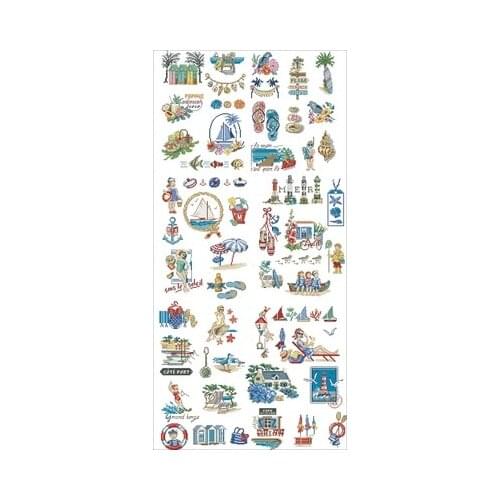 YIXIAO Counted Cross Stitch Kit Cross stitch RS cotton with cross stitch Haejbgqs LBP Magazine - Summer seaside