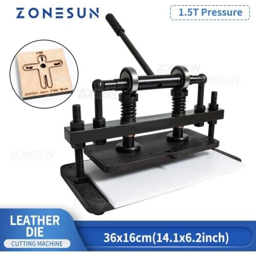ZONESUN 3616cm Double Wheel Hand leather cutting machine photo paper PVC/EVA sheet mold cutter leather Die cutting machine tool