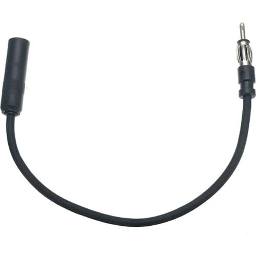 0.2M Car Male To Female AM FM Radio Stereo Antenna Aerial Adapter Extension Cable Black Car Wiring Accessories For most car