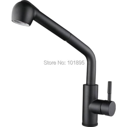 Stainless Steel Material Black Color 2 Models of Pull Out Kitchen Tap