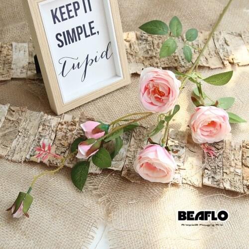 75cm Long Bouquet Artificial Flowers Roses 6 Heads Silk Fake Flower flores for DIY Home Garden Party Wedding Decoration