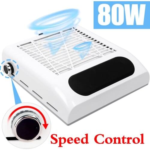 80W Nail Dust Collector Fan Vacuum Cleaner Manicure Machine With Filter Strong Power Nail Vacuum Cleaner For Nail Art Nail Salon