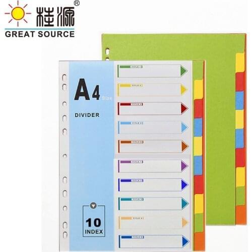 A4 Planner Divider 11 Holes 10 Dividers Colorful Paper CardBoard Index Card For Loose Leaf Paper File Folder Dividers (12 Sets)