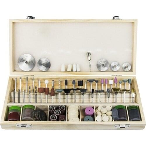 Electric grinder accessories 242 pieces of wooden box set Electric grinder cutting and polishing combination