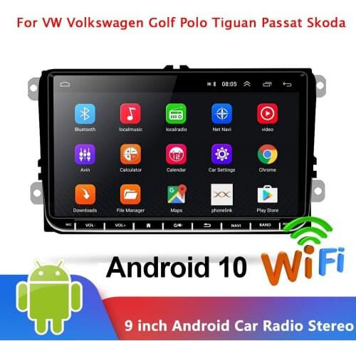 Car Radio Android 9.1 9" inch 2 DIN Car GPS Radio Multimedia Player For VW/Volkswagen/Golf/Polo/Passat/b7/b6/SEAT/leon/Skoda