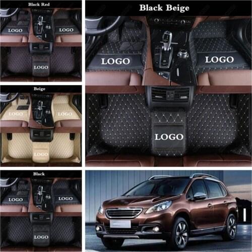 Car Floor Mats for Peugeot RCZ 307 Sw 607 407 4008 5008 2008 Custom Waterproof Auto Carpet Cover Foot Mats Car Foot Floor Mat