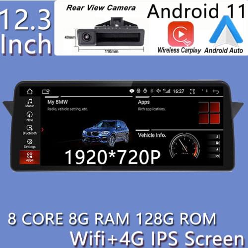12.3" 1920*720 Android 10 Car dvd player For BMW X1 E84 2009~2015 iDrive Stereo Audio GPS Navigation Multimedia Carplay 4G LTE