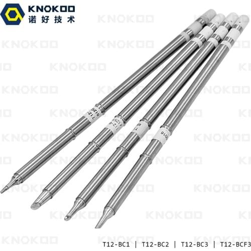 KNOKOO T12 Series Lead free T12-BC1 T12-BC2 T12-BC3 solder iron tips for FX951/FX 952 solder station FM2027/FM2028 Iron Handle