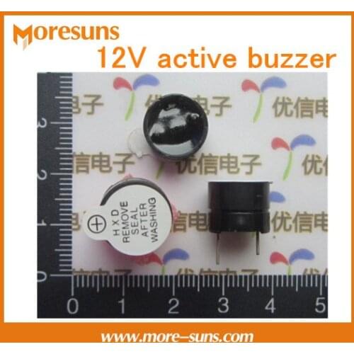 Fast Free ship 100pcs/lot 12V active buzzer Electromagnetic type(SOT plastic-enclosed tube long blast )