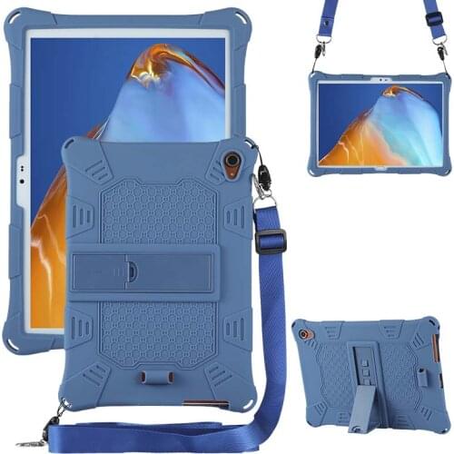 Tablet Case For Teclast M18 10.8 inch Anti-Drop Protection Soft Silicon Stand Holder with Lanyard Strap