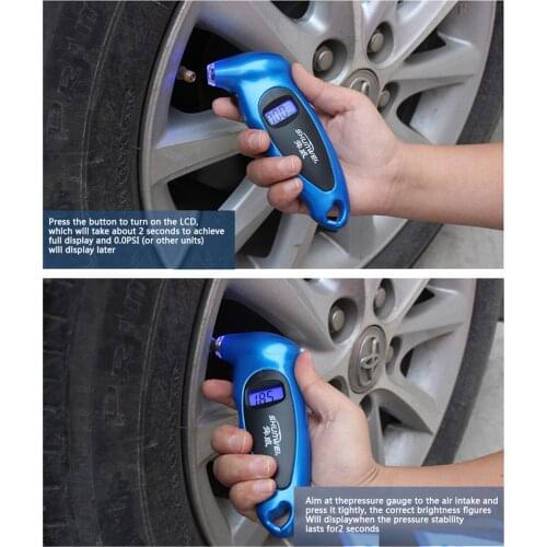 Digital Tire Pressure Indicator High-precision Ar Tire Pressure Gauge With Backlit LCD Car Truck Accessory