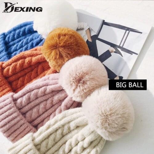Женские шапки с помпонами Dexing China At AliExpress