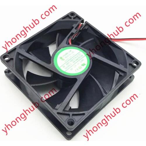 Young Lin DFB802512H DC 12V 2.0W 80x80x25mm 2-Wire Server Square Fan