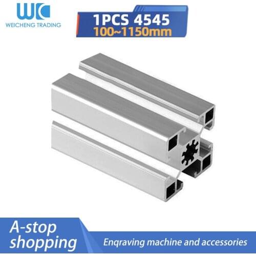 4545 Aluminum Profile Extrusion 4545 European Standard Linear Rail 100mm to 1150mm Length for CNC 3D Printer Parts