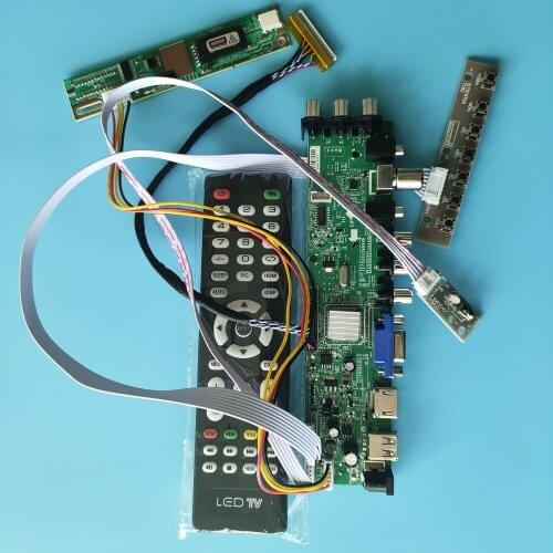 Kit For B170PW03 V4/B170PW03 V5 TV VGA USB AV 1440X900 DVB-C DVB-T 1 CCFL LCD Controller board 30pin Digital HDMI Panel remote