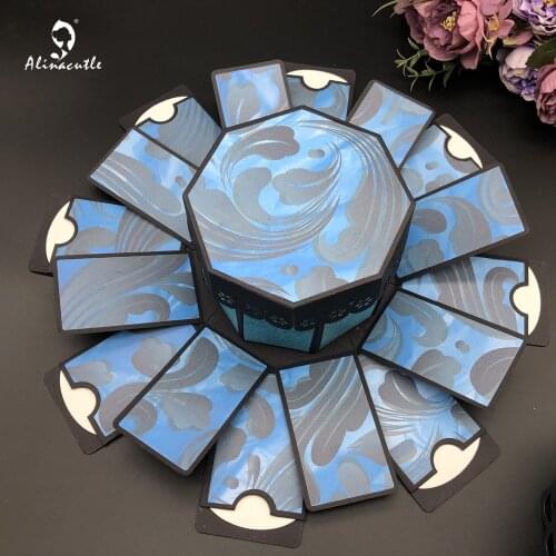Metal Cutting Die Cut Surprise Explosion Box Gift Box Tower Box Paper Craft Handmade Treat Box Template Art Cutter AlinaCraft