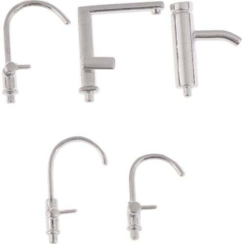 1/12 Dollhouse Miniature Accessories Mini Bathtub Faucet Simulation Water Tap Model Furniture Toys for Doll House Decoration