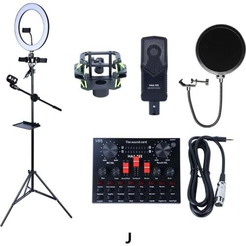 Multifunctional Live Streaming Equipment Condenser Microphone Sound Recording Live Webcast Device for YouTube