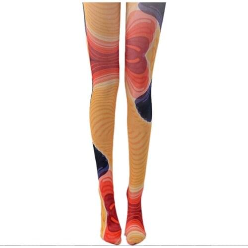 Fashion Sexy Designs Digital Print Tights Womens Pantyhose Ladies Thick Soft Stockings