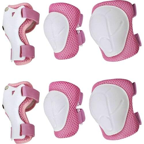 NEW 6pcs/set Kids Protective Gear Knee Pads Elbow Pads Wrist Guard Set for Kids Full Protective for Rollerblading Skateboard
