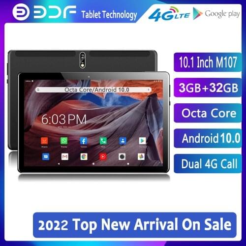 BDF Pad Pro 10.1 Inch Tablet Android 10.0 4G Phablet SC9863A Octa Core 1280*800 IPS 4GB RAM 64GB ROM Tablet Pc Dual Cameras GPS