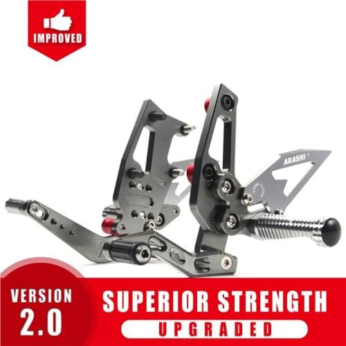 Arashi Rider Rearset Adjustable Footrests For TRIUMPH Speed Triple 1050 2011-2015 Foot Pegs Footrest Rest 2012 2013 Aluminum