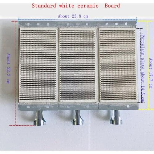 Durable burning plate for auxiliary heat transfer ceramic infrared honeycomb burner plate