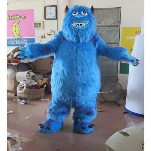 Factory Direct Sell Best Quality on Ali Sully Blue Monster Suit Birthday Dress FURSUIT Costume Cosplay Christmas Party