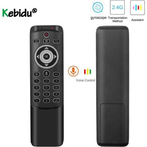 Latest MT1 Backlit Gyro Wireless Fly Air Mouse 2.4G Smart Voice Remote Control IR Learning With MIC For X96 H96 MAX TV Box