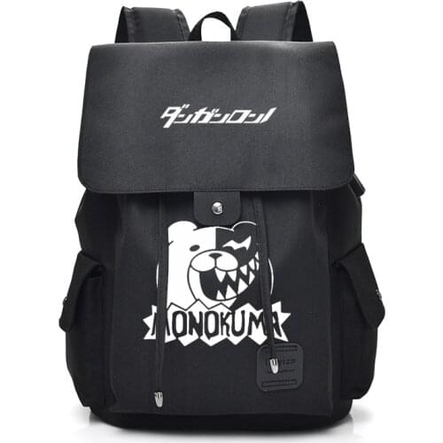 Danganronpa Monokuma USB Charging Backpack For Teenager Boy Girls Dangan Ronpa Travel Daypacks Unisex Laptop Backpack Mochila