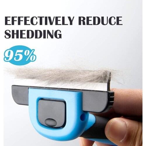 Pet Grooming Brush Effectively Reduces Shedding by Up to 95% Professional Deshedding Tool for Dogs and Cats Quick Release Comb