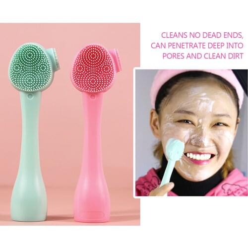 Silicone Facial Cleansing Brush Cleansing Instrument Mud Mask Brush Facial Mask Scraper Makeup Remover Cleansing Brush