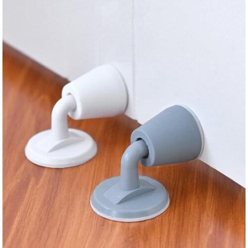 Silicone Door Stopper Silent Doorstop Wall Mount Protector Suction Door Stop No Drill Self-Adhesive Floor Door Catch#202169
