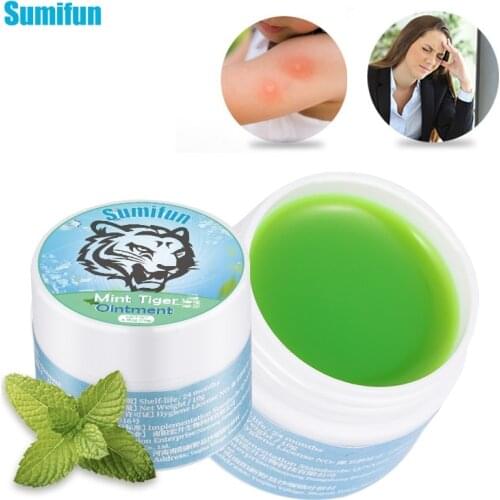 Sumifun 10g Tiger Cream Mint Cooling Oil Muscle Rub Aches Cream Anti-Itching Headache Refresh Medical Pain Relief Ointment