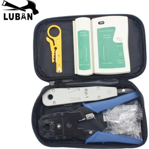 Network Ethernet Cable Tester RJ45 Kit RJ45 Crimper Crimping Tool Punch Down RJ11 Cat5 Cat6 Wire Line Detector 8P8C