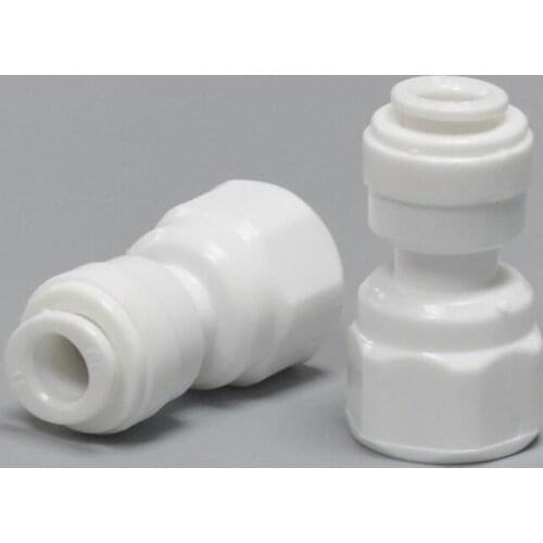 10 pcs Internal Thread 1/4" X 1/4" OD Tube TO Water Reverse Osmosis Aquarium System Straight Union Connector Fitting