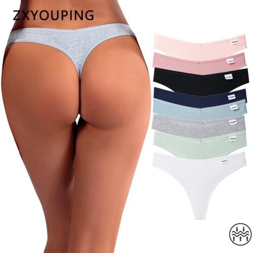 New Cotton Women Seamless G-String Thong Soft Comfort Low Waist T-Back Pantie Plain S-XXL Plus Size Lingere