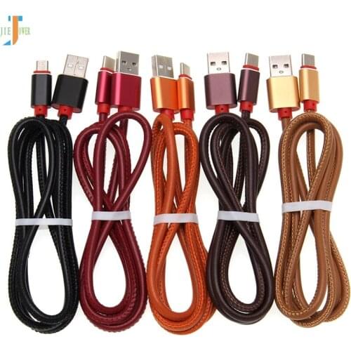 USB Cable Leather Fast Charging for IPhone XS MAX Huawei Samaung Android Micro USB Type C Cable Data Charger Cable 1000pcs/lot