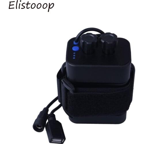 Elistooop Waterproof Plastic 6x 18650 Battery Pack Case Holder Cover DC/USB Output For Bike Bicycle light Lamp And Mobile Phone