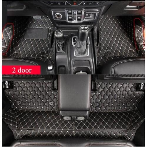 High quality! Custom special car floor mats for Jeep Wrangler JL 2 door 2021-2018 durable waterproof carpets for Wrangler 2020