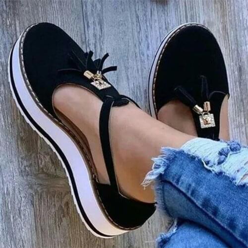 New womens sandals summer buckle strap tassel high-heeled flat casual shoes ladies plus size sandals women 2020 fashion