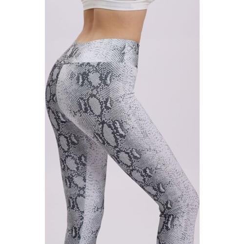 WHOUARE Women Pants for Fitness Yoga Sport High Waist Gym Essentials Leggings Hip Lift Slim Snake Print Fitness Sport Leggings