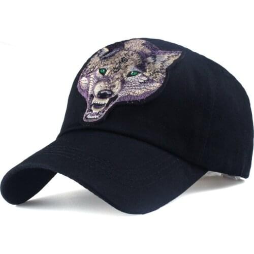 Animal Wolf Patch Baseball Cap Unisex Casual Cotton Hat Women Sports Adjustable Hat Men Seasons Outdoor Sun Hat Trucker Hats