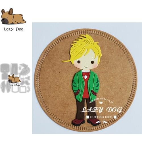 Winter Costume Boy Metal Cutting Dies Scrapbooking Stencil DIY Mold Knife Craft Embossing Die Cuts Card Making New Dies For 2021