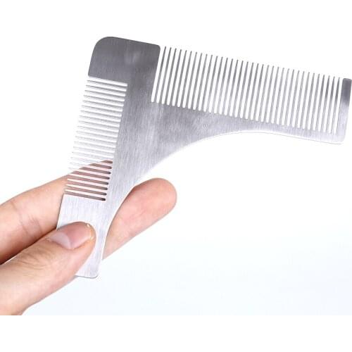 1PC Stainless Steel Beard Shaping Tool Beard Bro Sex Man Moustache Hair Trimmer Beard Trim Template Hair Cut model Razor