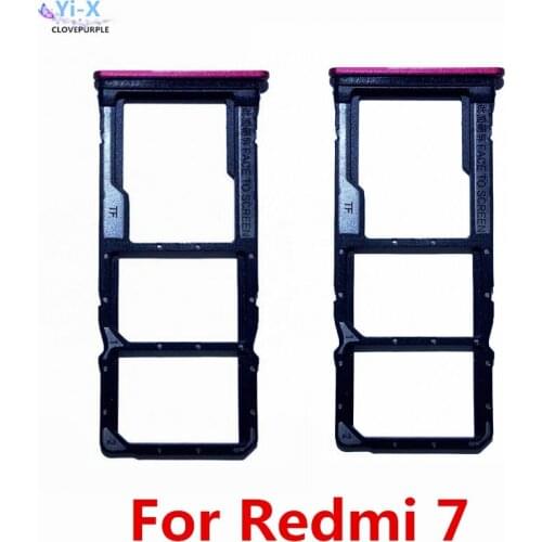 10PCS/lot SIM Card Tray Holder Micro SD Card Slot Holder Adapter for Xiaomi Redmi 7
