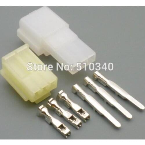 100Sets 2.3mm 3 Pin Auto Wire Connector Female And Male Electrical Connector With Terminal plug