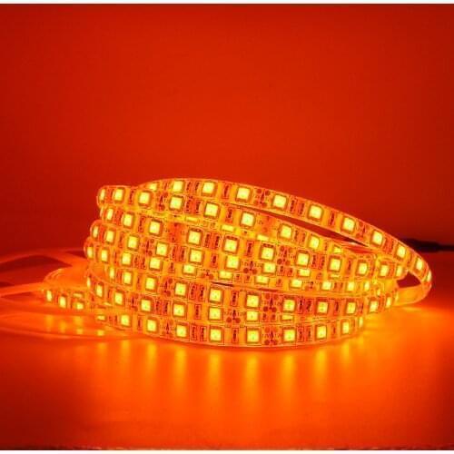 DC12V SMD 5050 3528 LED light bar orange 600nm true orange LED light bar LED light with rope light 12V corridor living room 1-5M