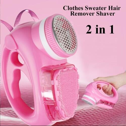 2 in 1 Portable Electric Clothes Pill Lint Remover Fuzz Shavers for Sweater Professional Rechargeable Lint Pellet Cut Machine